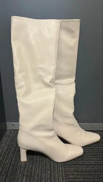 Oriental Traffic 화이트 롱 부츠 L 사이즈