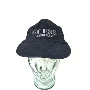 레어 80s 90s vintage GUESS 돈피 천연 가죽 가죽 캡