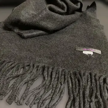 Spranga 캐시미어 100% 블랙 머플러 약 31cm x 160cm