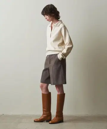 Steven Alan BOUCLE SKIPPER NECK PULLOVER