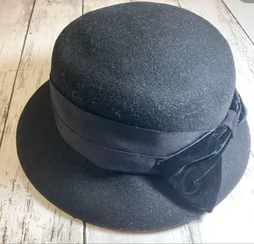 [ 새상품급 ] 여성용 모자 블랙 펠트 울 햇 ZERO QUARTER