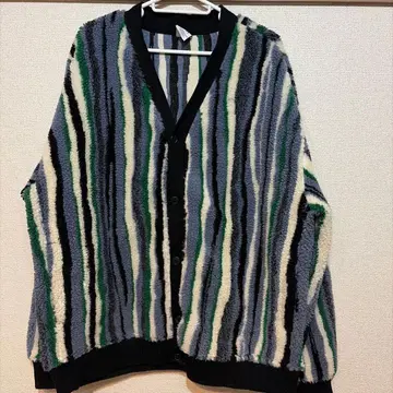 ZARA 스트라이프 플리스 가디건 XL