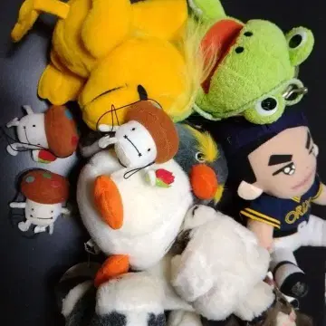 봉제 인형 세트 개구리 가마구치 파우치 펭귄 도코모다케