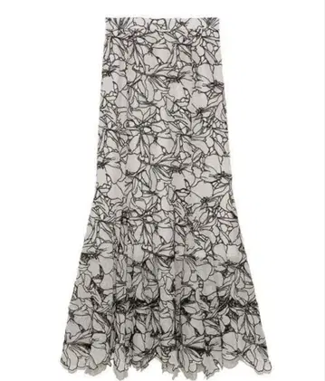 SNIDEL 레이스 커팅 플라워 스커트