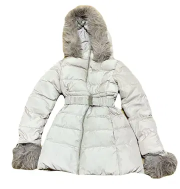 리젝시 후드 부착 다운 코트 S 사이즈 베이지