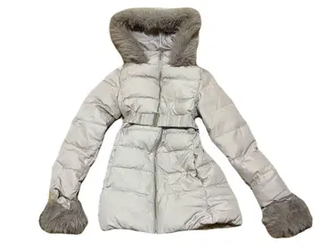 리젝시 후드 부착 다운 코트 S 사이즈 베이지