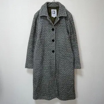 미쉘클랑 체스터 코트 그레이 울 혼방 심플 38 M