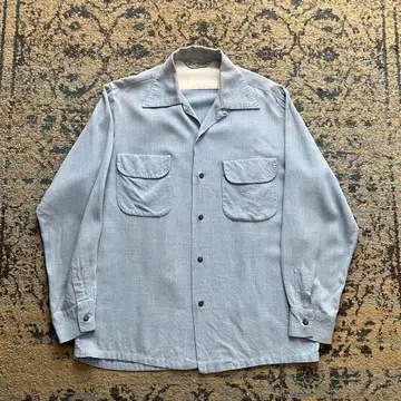 50s 레이온 개버딘 셔츠 플랩 핸드스티치 (60s 참고)