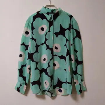 마리메꼬 긴팔 실크 블라우스 우니코 패턴
