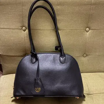 미사용 Medelu 블랙 가죽 핸드백