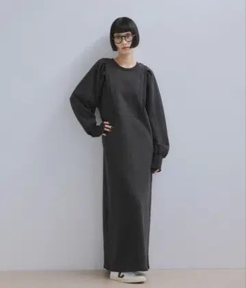 ADAM ET ROPE' FEMME 벌룬 슬리브 맨투맨 원피스