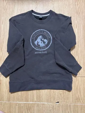 mont-bell 다크 그레이 맨투맨 S