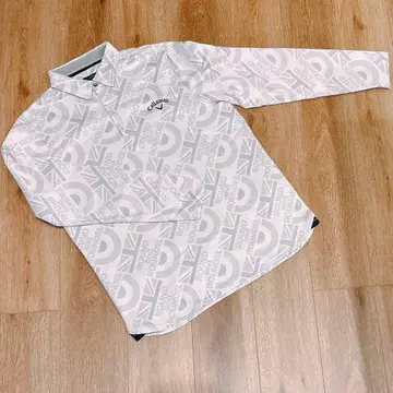 [고품질] Callaway 캘러웨이 긴팔 피케 셔츠 속기모 화이트 LL