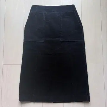 PLST/코듀로이 데님 타이트 스커트/M/네이비/플라스테