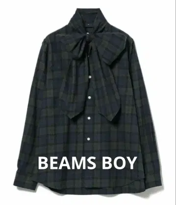 BEAMS BOY 체크 분리형 스코트 셔츠