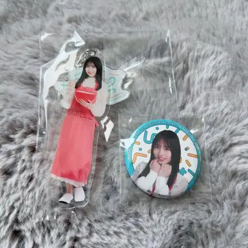 히나타자카46 사이토 쿄코 캔뱃지 아크릴 키링 세트