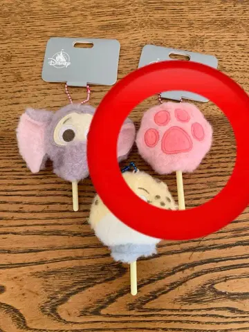 주토피아 발바닥 아이스캔디 COTTON CANDY 키링