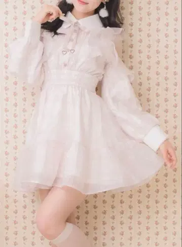 ROJITA 꽃무늬 체크 미니 원피스