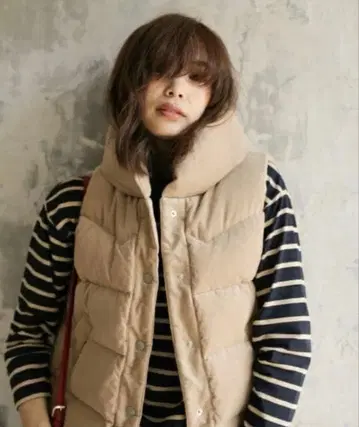 BAYFLOW 다운 베스트 베이지 사이즈 3