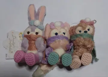 모음 판매 3개 세트 댄싱 눈송이 봉제 인형 참 (키체인)
