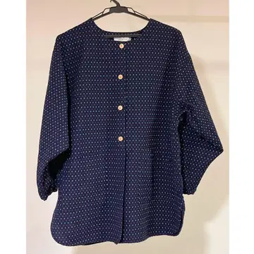 구루메 하나무이 갓포기 두꺼운 원단 구루메 도비 직조 앞 버튼 에이프런