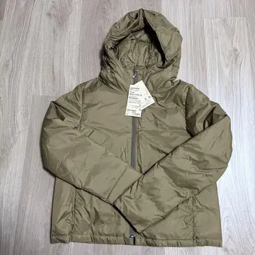 [ 무인양품 MUJI ] 다운 자켓 카키 후드 부착 다운 자켓 S