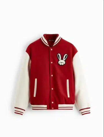 ZARA 토끼 자수 바시티 자켓 S 사이즈