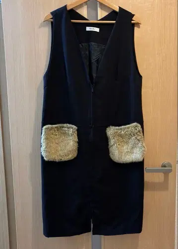 골든 베어 여성용 원피스 보아 포켓 네이비 L 사이즈