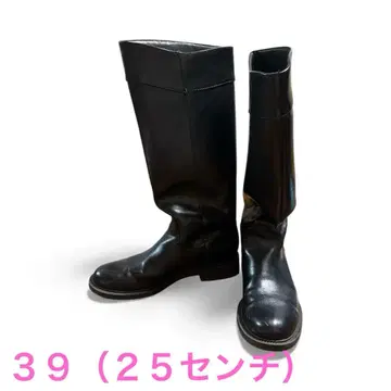 [ 하자품 ] ZARA 블랙 가죽 롱 부츠 39