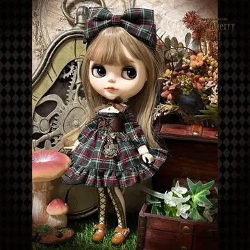 체크 원피스 세트 브라이스 아웃핏