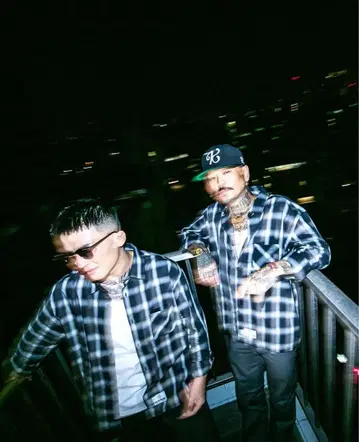 RIZIN 하가와라 쿄헤이 HKI 체크 무늬 플란넬 셔츠 2XL