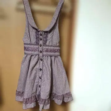 axes 퍼플 계열 체크 원피스