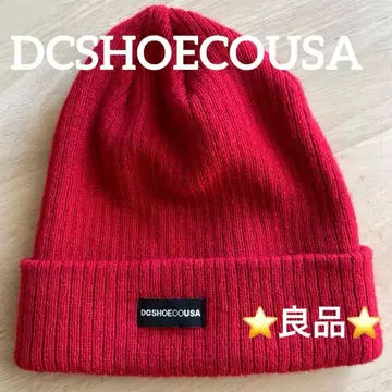 고품질 DC SHOES USA 니트 모자 레드 남녀 공용 사용 횟수 적음