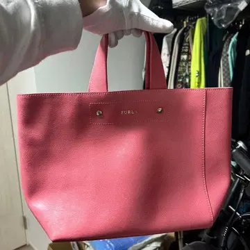 [ 새상품급 ] FURLA 훌라 가죽 토트백 핑크 여성용