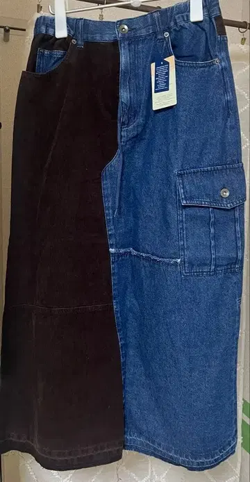 니코앤드 리메이크풍 콤비 스커트