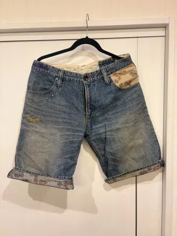 NINE RULAZ 데님 하프 팬츠 마이티 크라운 레게