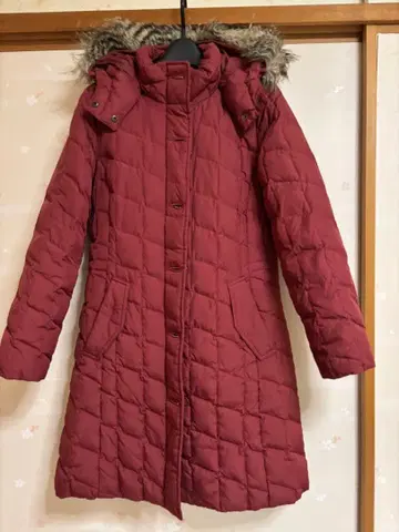 에디 바우어 다운 코트 와인 레드 보르도 롱 코트 650FP