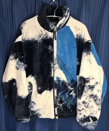 자라 ZARA 보아 플리스 자켓 XL 사이즈 마블 패턴