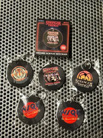 기묘한 이야기 레코드 아크릴 키링