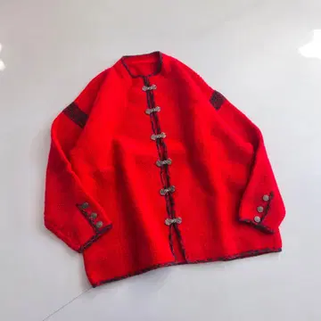 빈티지 티롤리안 니트 레드 유럽 P