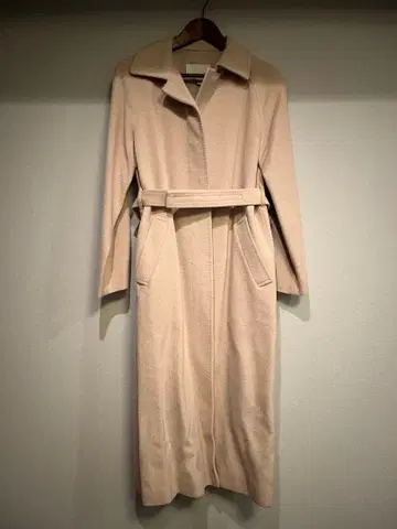 NATURAL BEAUTY 베이지 롱 코트 벨트 포함