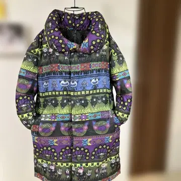 오레보레 브라 컬러풀 캐릭터 리버서블 다운 코트 L 사이즈 상당