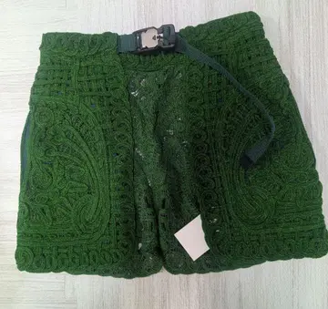 즉시 결제! Mame Kurogouchi 코드 자수 포켓 스커트 그린