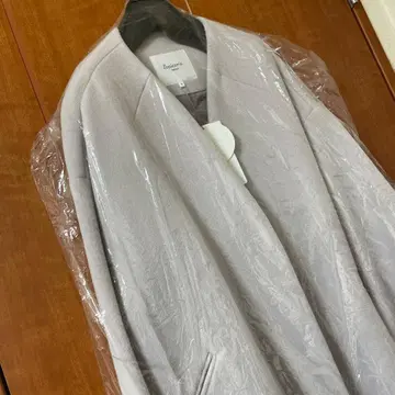 택 포함 새상품 미사용 lepicerie 라이트 그레이 롱 코트