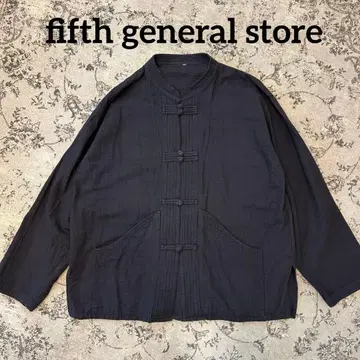 FIFTH GENERAL STORE 차이나 셔츠 BLACK XL