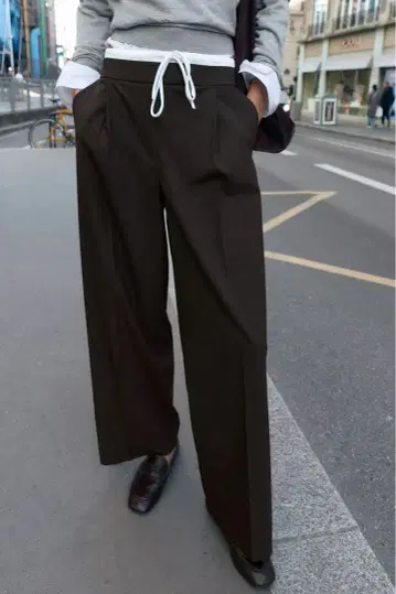 ZARA 더블 허리 와이드 팬츠 S