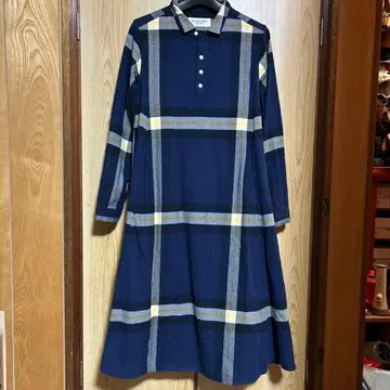 BEAMS BOY 빅 타탄 체크 원피스