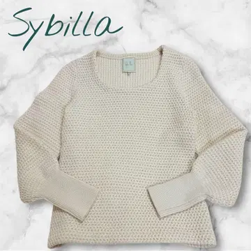 새상품급 Sybilla 시빌라 니트 스웨터 아이보리 훈훈한 컬러 M