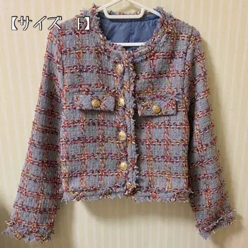 노카라 트위드 자켓 사이즈 F