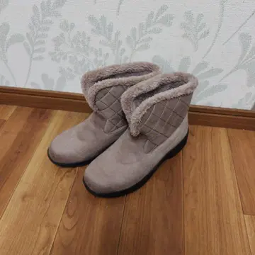 베이지 스웨이드 어그 부츠 넓은 4E 25cm